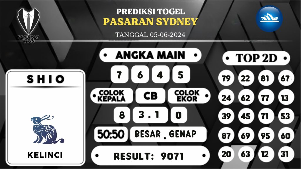 https://prediksibossbrew.com/prediksi-boss-togel-sidney-rabu-05-juni-2024/