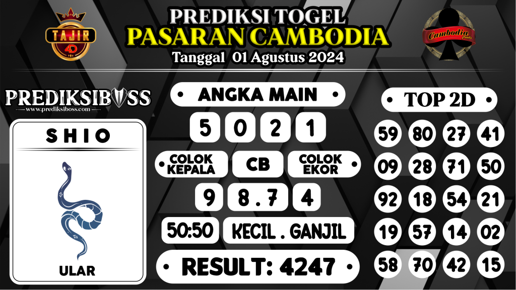 https://prediksibossbrew.com/prediksi-boss-togel-cambodia-kamis-01-agustus-2024/