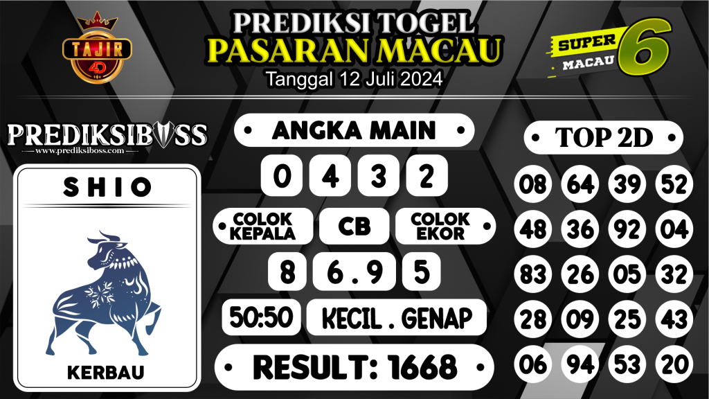 https://prediksibossbrew.com/prediksi-boss-togel-macau-jumat-12-juli-2024/