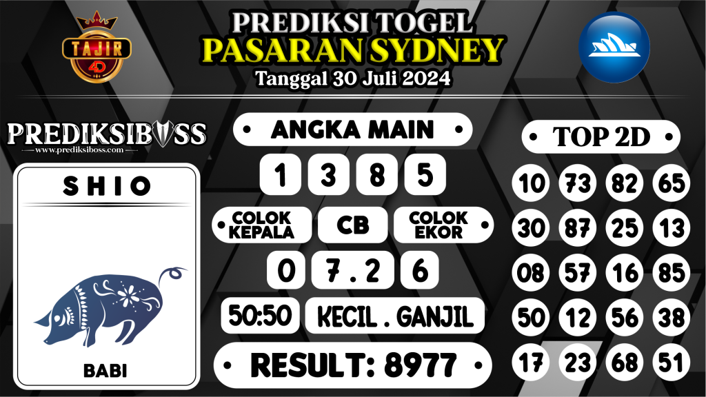 https://prediksibossbrew.com/prediksi-boss-togel-sidney-selasa-30-juli-2024/