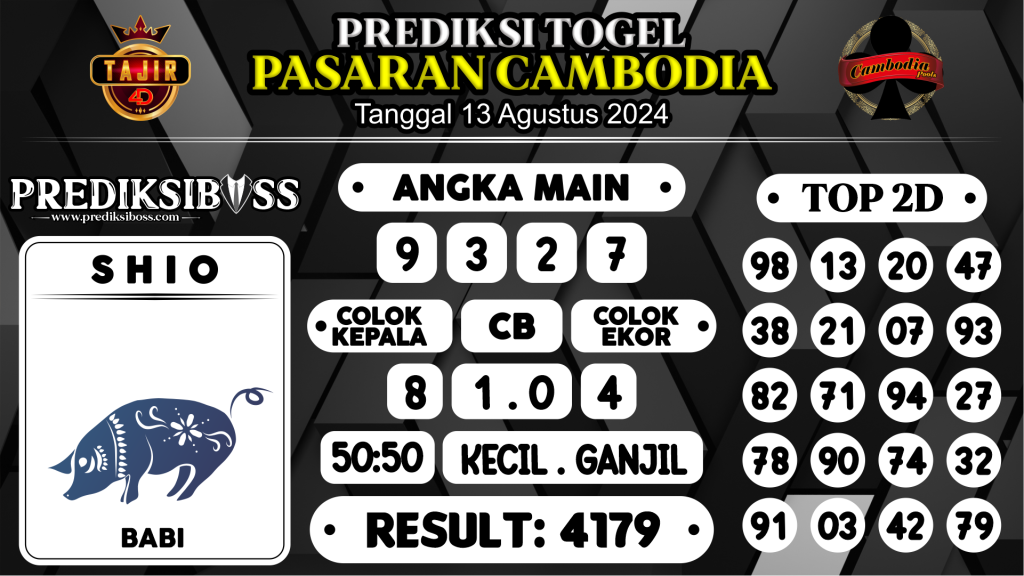 https://prediksibossbrew.com/prediksi-boss-togel-cambodia-selasa-13-agustus-2024/