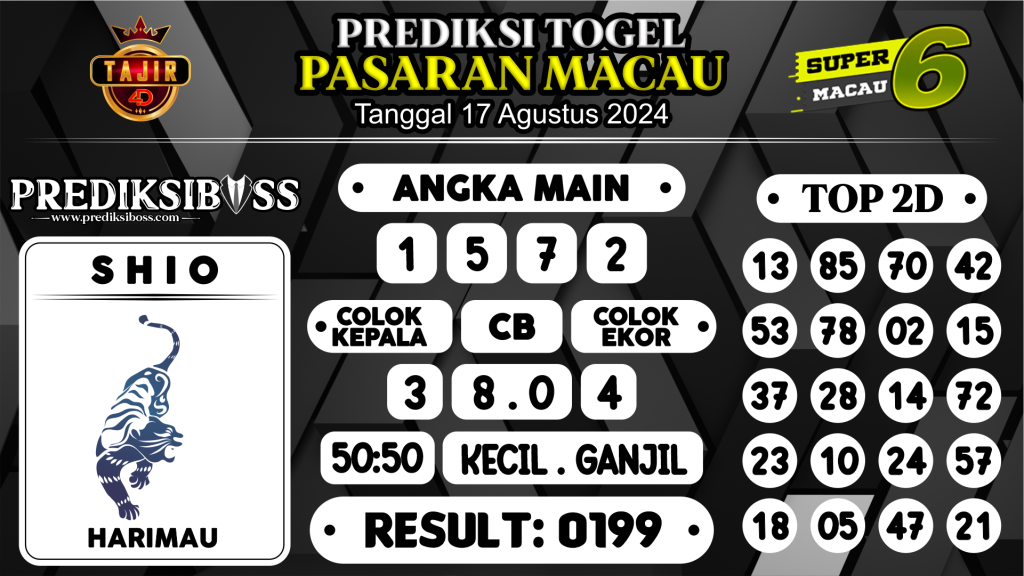 https://prediksibossbrew.com/prediksi-boss-togel-macau-sabtu-17-agustus-2024/