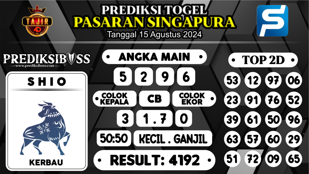 https://prediksibossbrew.com/prediksi-boss-togel-sgp-kamis-15-agustus-2024/