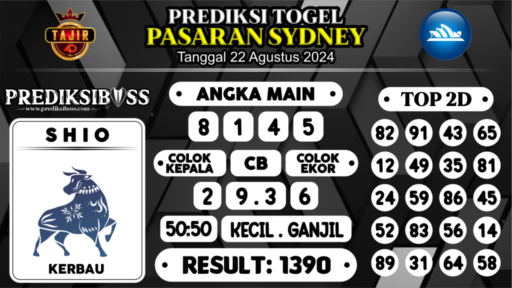 https://prediksibossbrew.com/prediksi-boss-togel-sidney-kamis-22-agustus-2024/